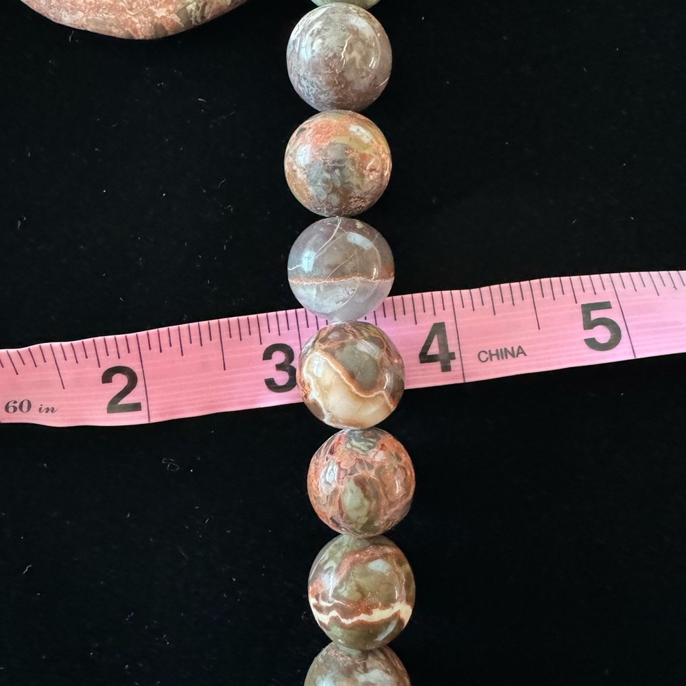NWOT Jasper Necklace with 925 Clasp - Picture 6 of 9